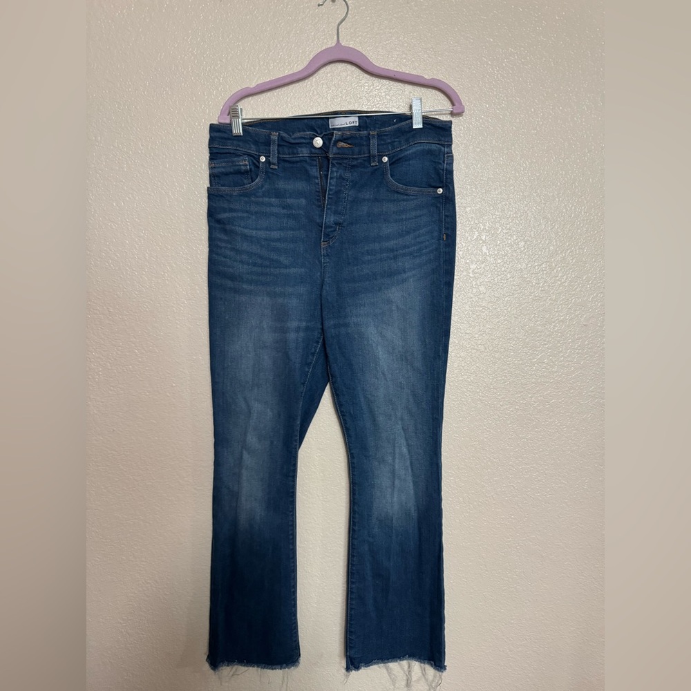 LOFT Dark Blue Straight Leg boot cut Jeans